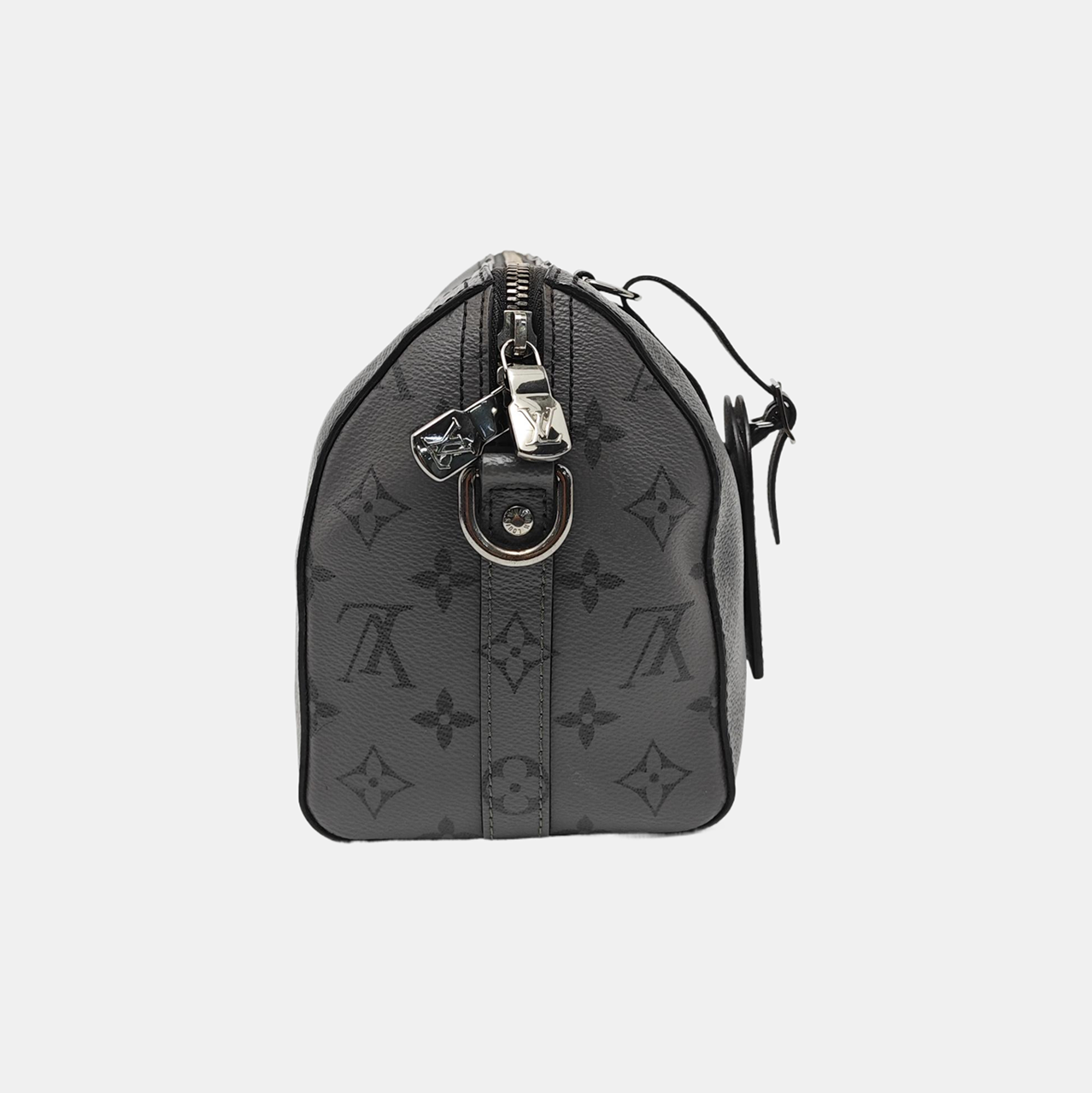 KEEPALL Monogram Coated Canvas Black
