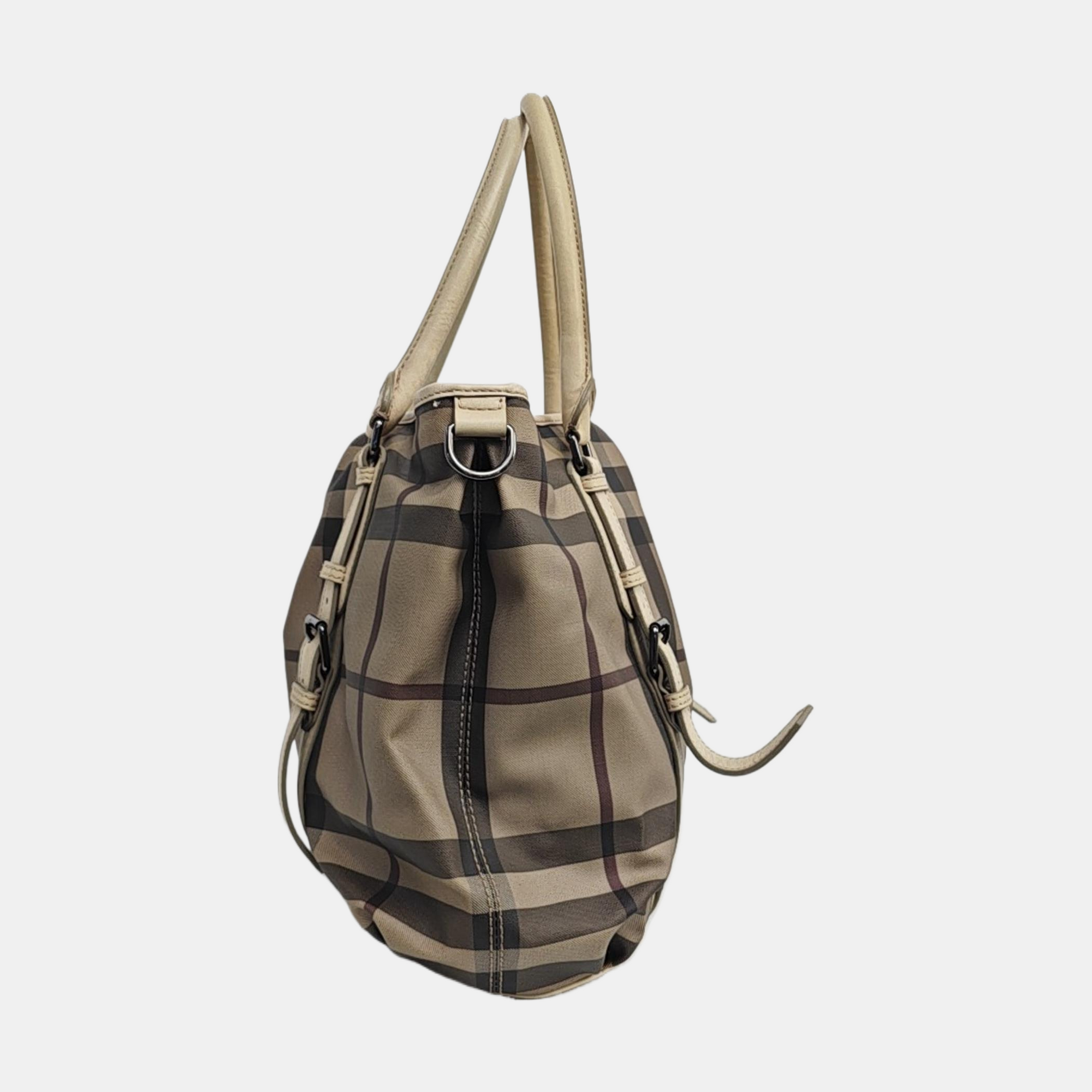 Coated Canvas Tote Bag Gray