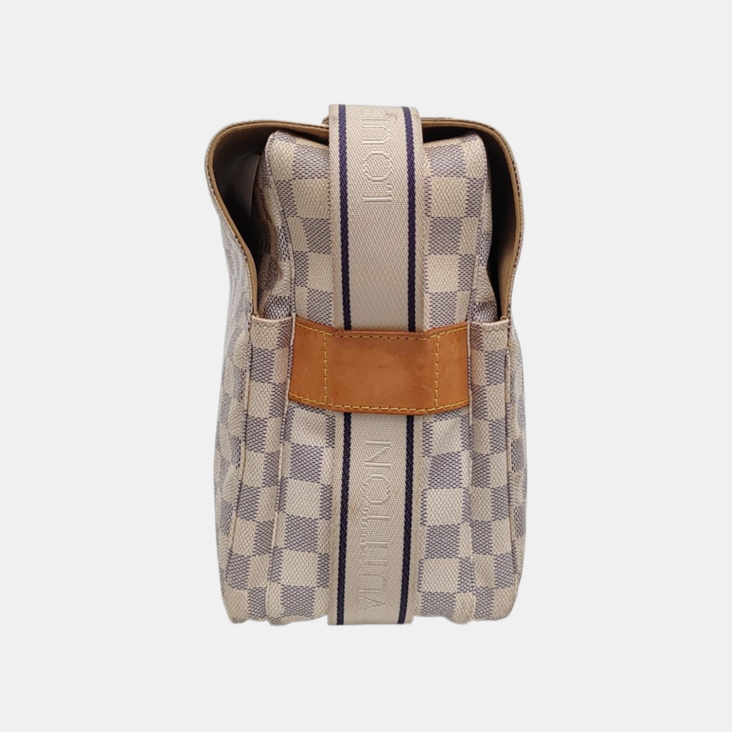NAVIGLIO Damier Azur Coated Canvas White