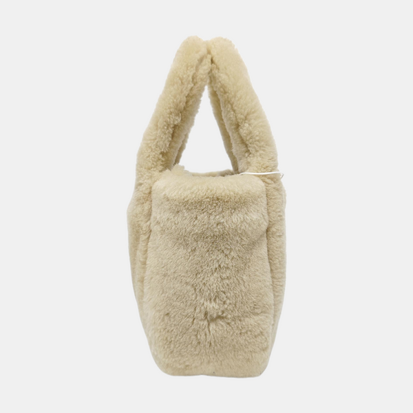Sheepskin Tote Bag Mini Beige