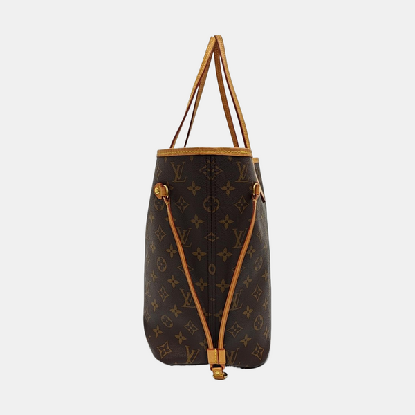 NEVERFULL MM Monogram Coated Canvas Brown