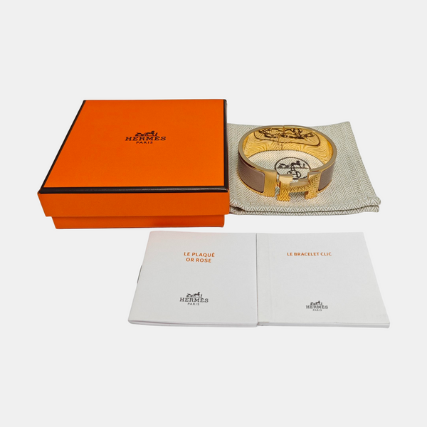 Clic Clac H Metal Rose Gold Bangle