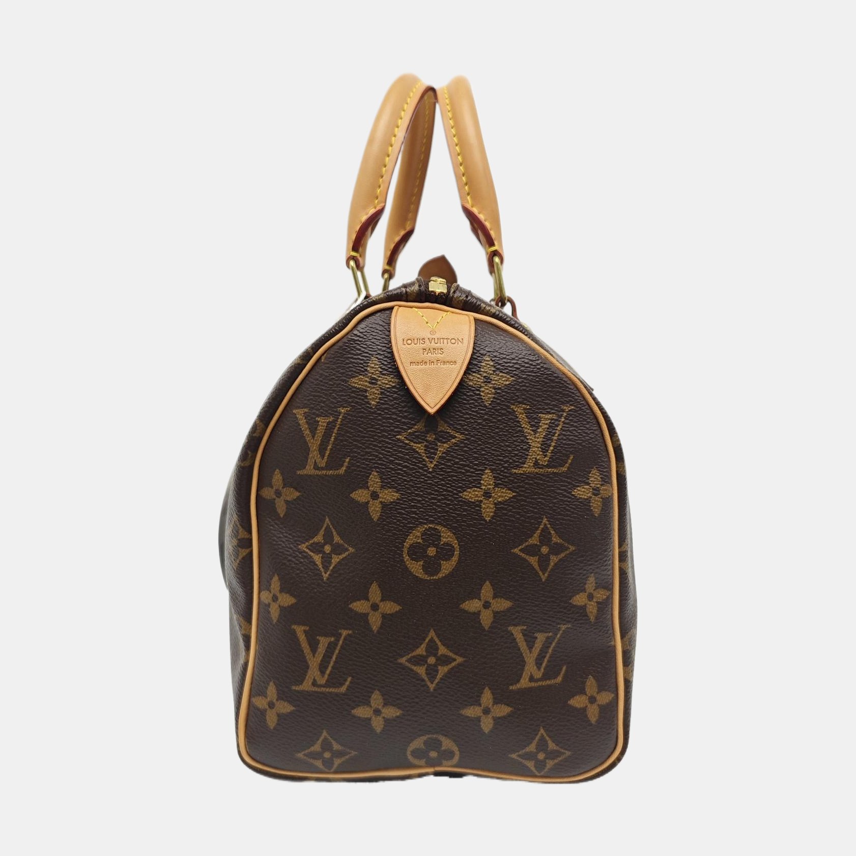 SPEEDY 25 Monogram Coated Canvas Brown
