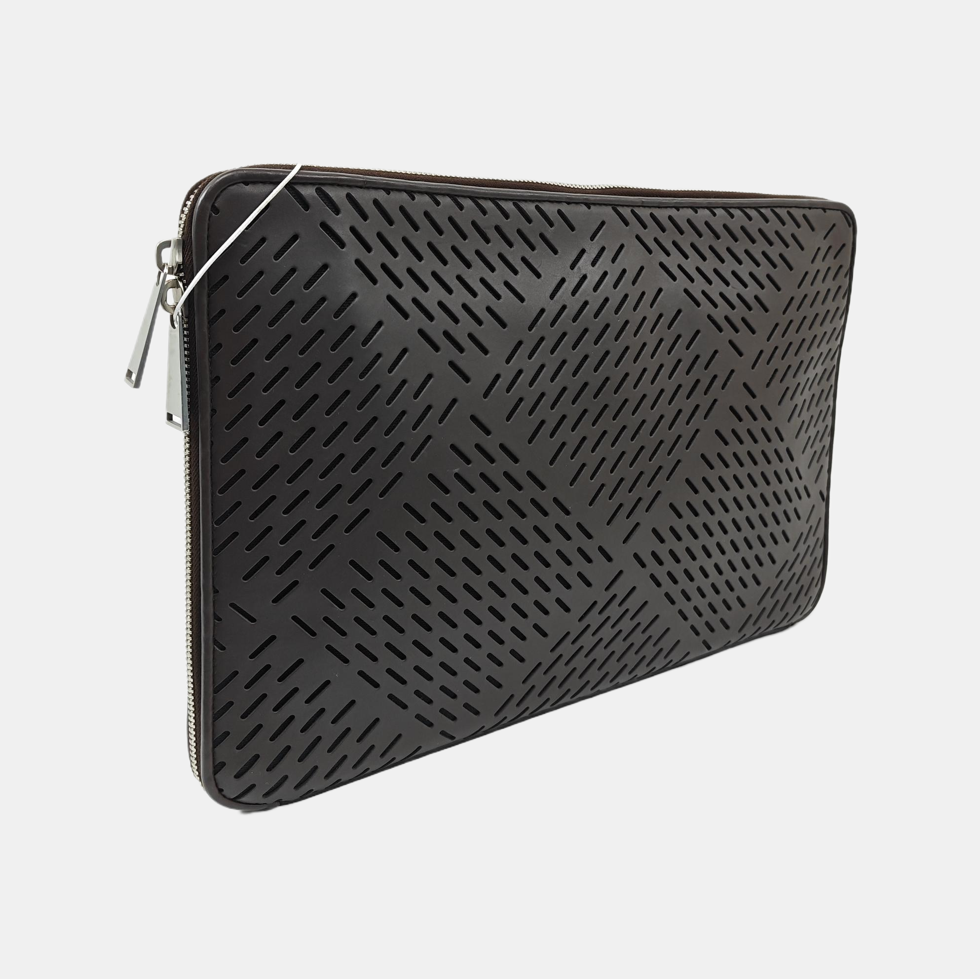 Calfskin Clutch Brown