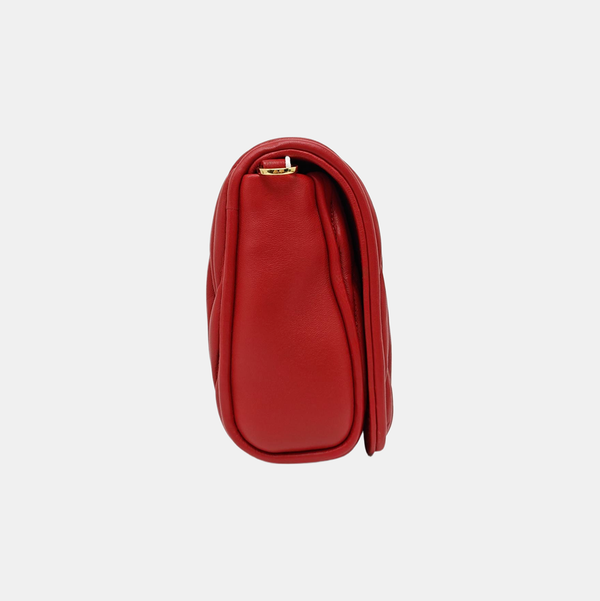 Quilted Lambskin Shoulder Bag Red