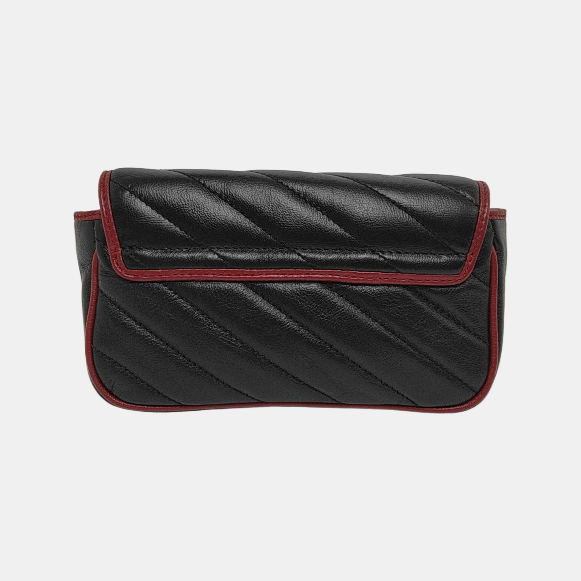 GG Marmont Super Mini Quilted Calfskin Black