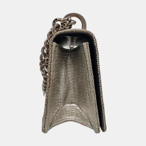 Diorama Small Cannage Calfskin Silver