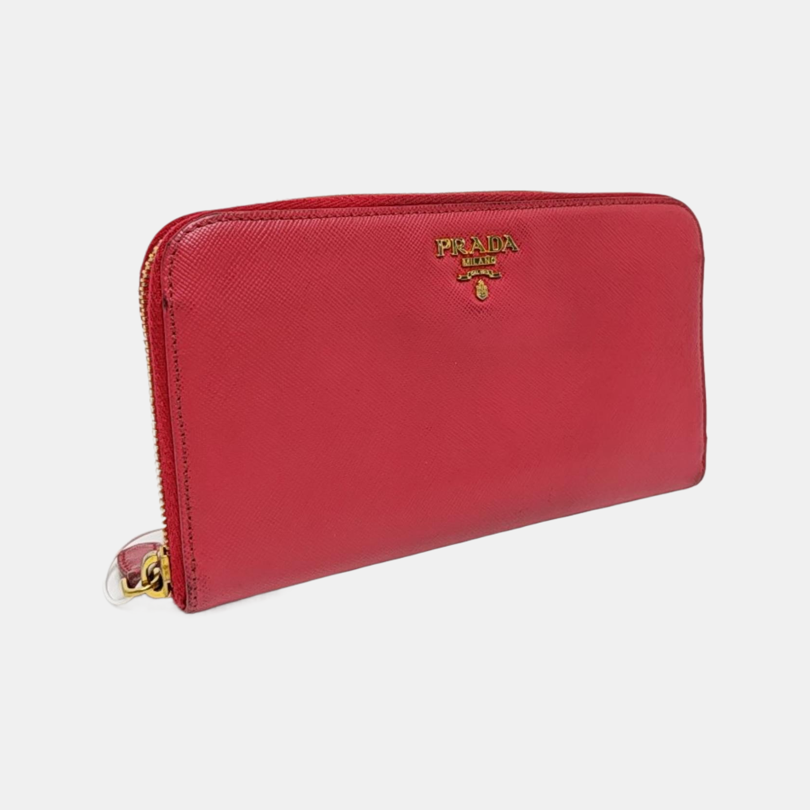 Zippy Wallet Saffiano Calfskin Red Wallet