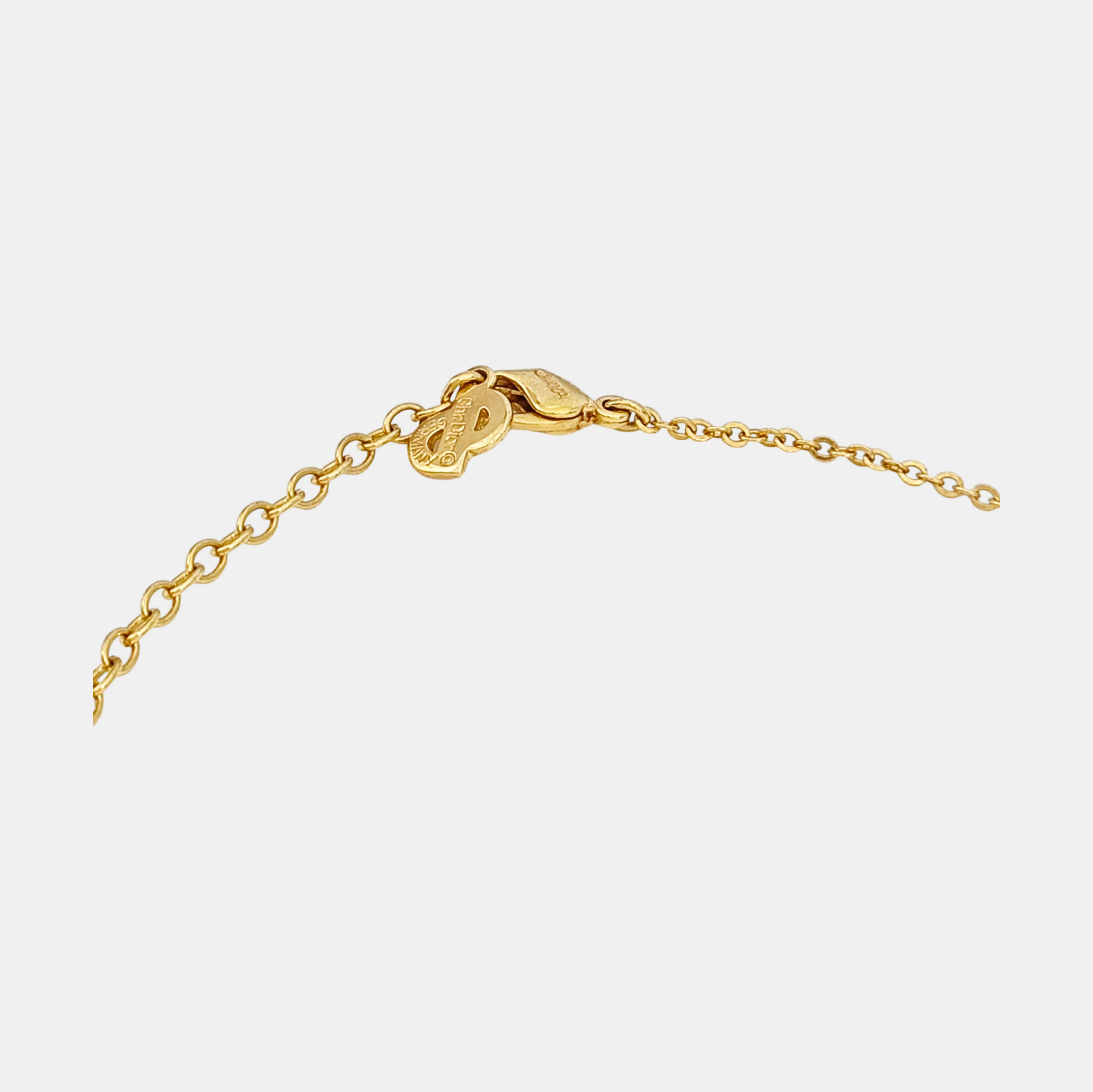 Dior Oblique Metal Gold Necklace