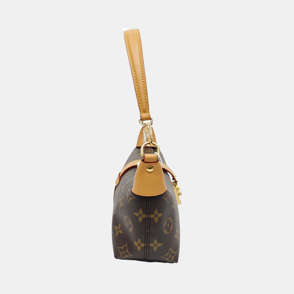 Pochette Mia Monogram Coated Canvas Brown