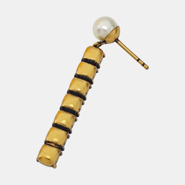 Dior Tribales Metal Gold Stud Earrings