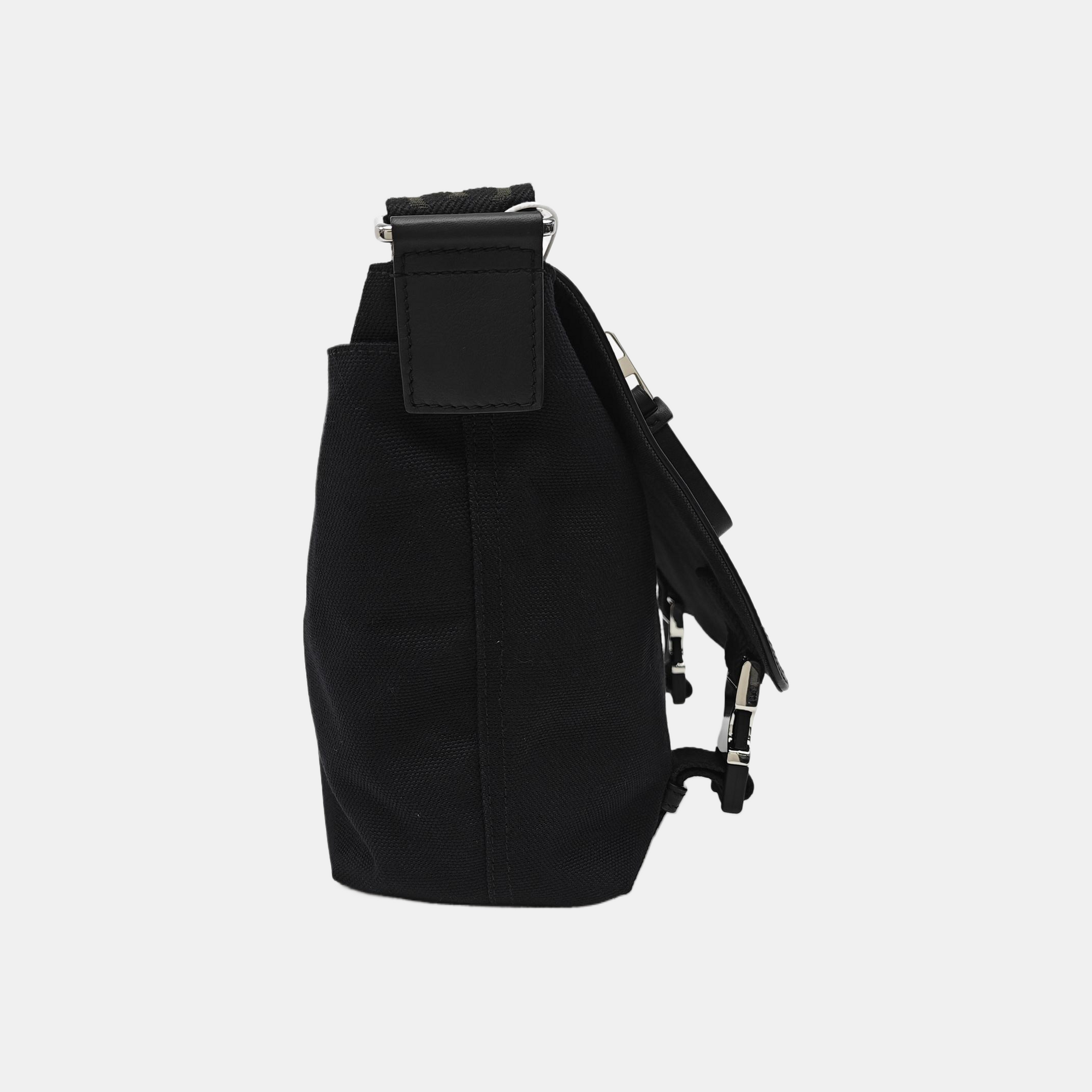 Fabric Shoulder Bag Black