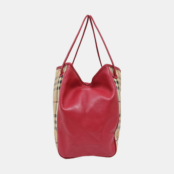 Coated Canvas Tote Bag Beige