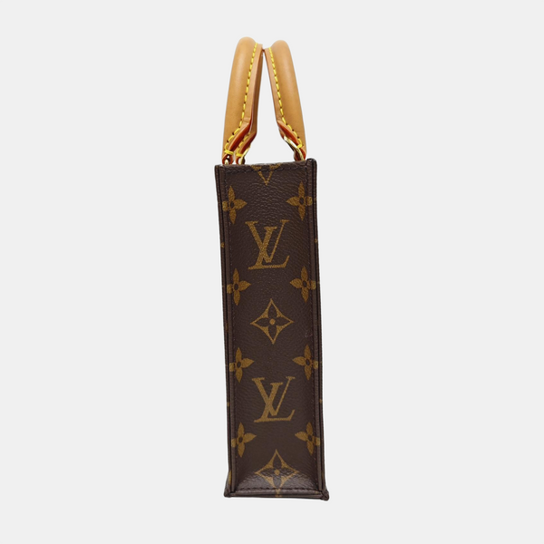 SAC PLAT Mini Monogram Coated Canvas Brown