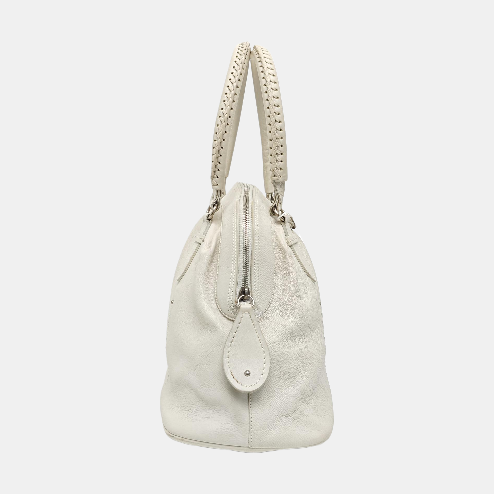 Calfskin Top Handle Bag White