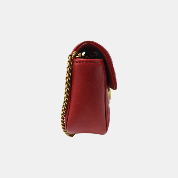 GG Marmont Mini Quilted Calfskin Red
