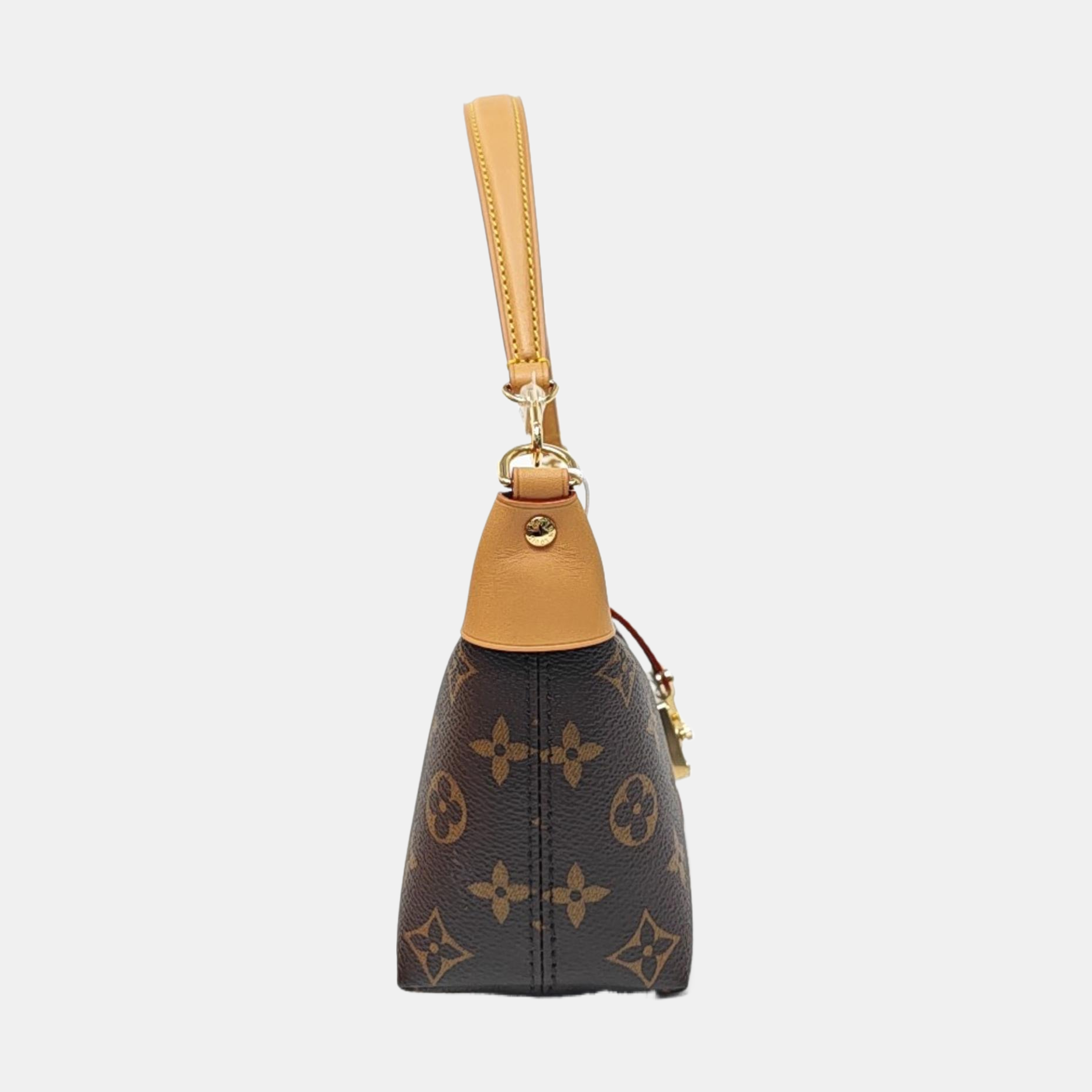 Pochette Mia Monogram Coated Canvas Brown