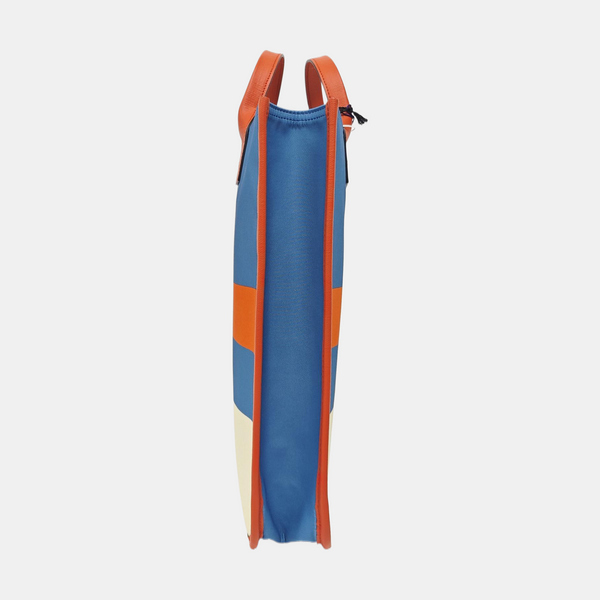 Nylon Top Handle Bag Blue