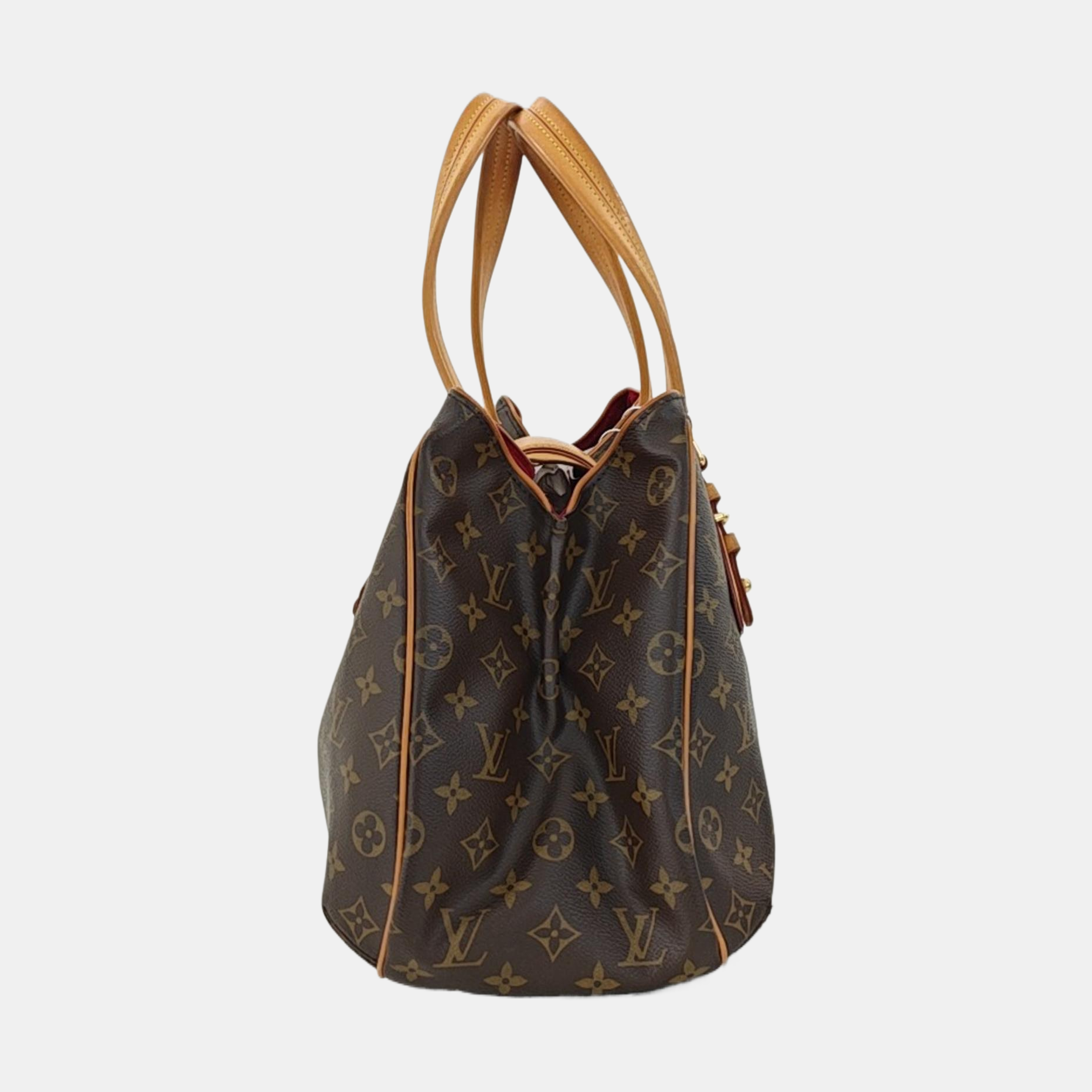 GRIET Monogram Coated Canvas Brown