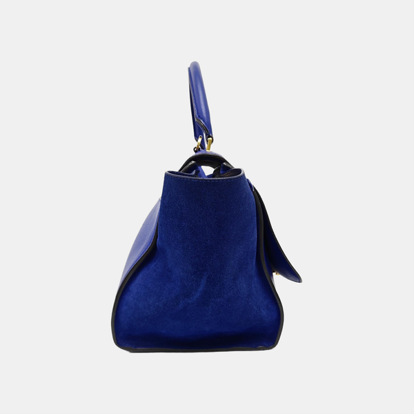 TRAPEZE Medium Calfskin Blue
