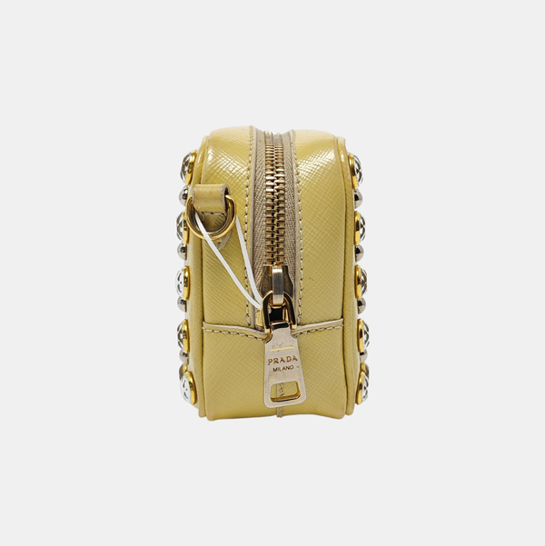 Vitello Phenix Camera Bag Saffiano Calfskin Yellow