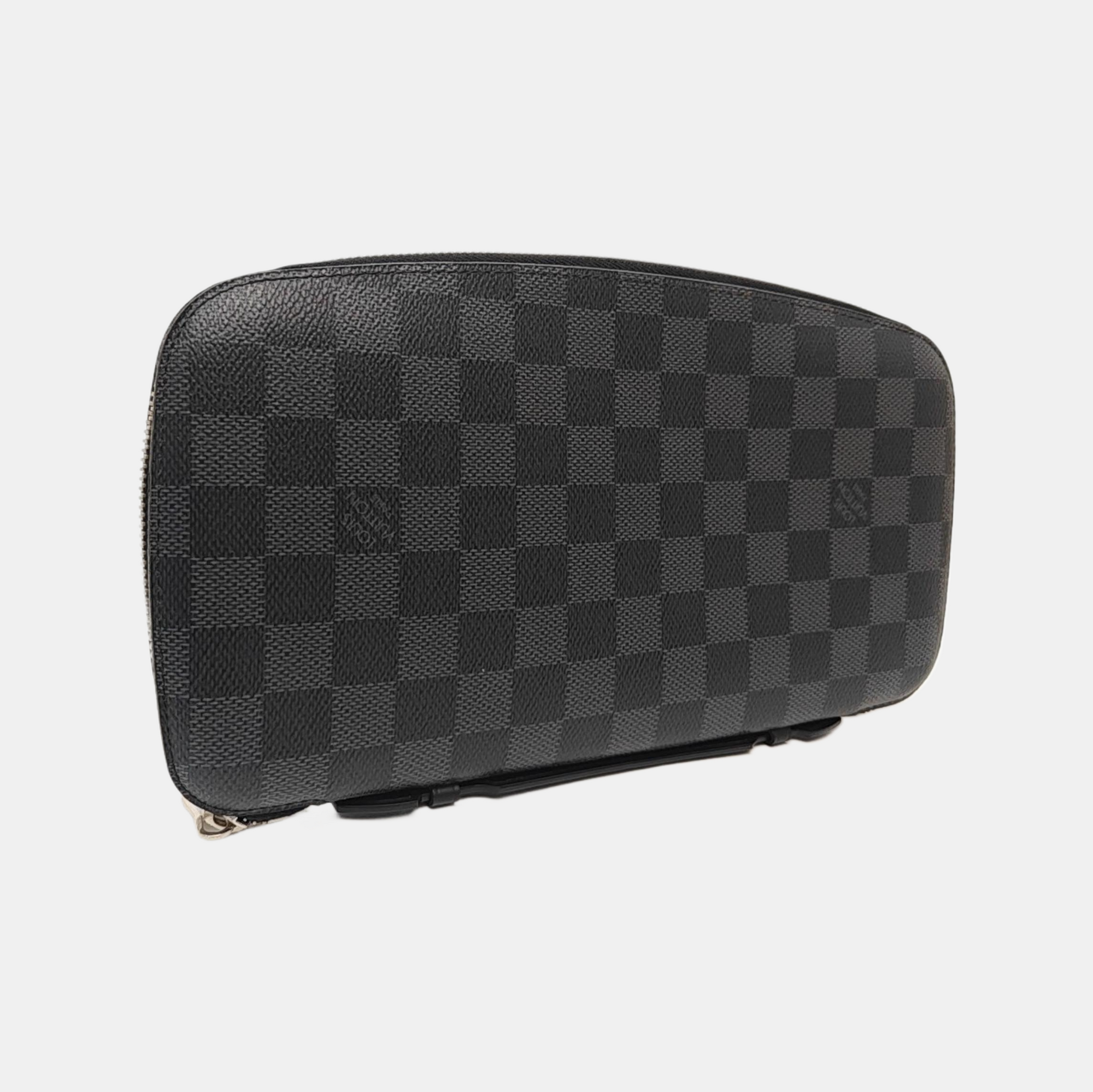 Damier Graphite Coated Canvas Clutch Gray