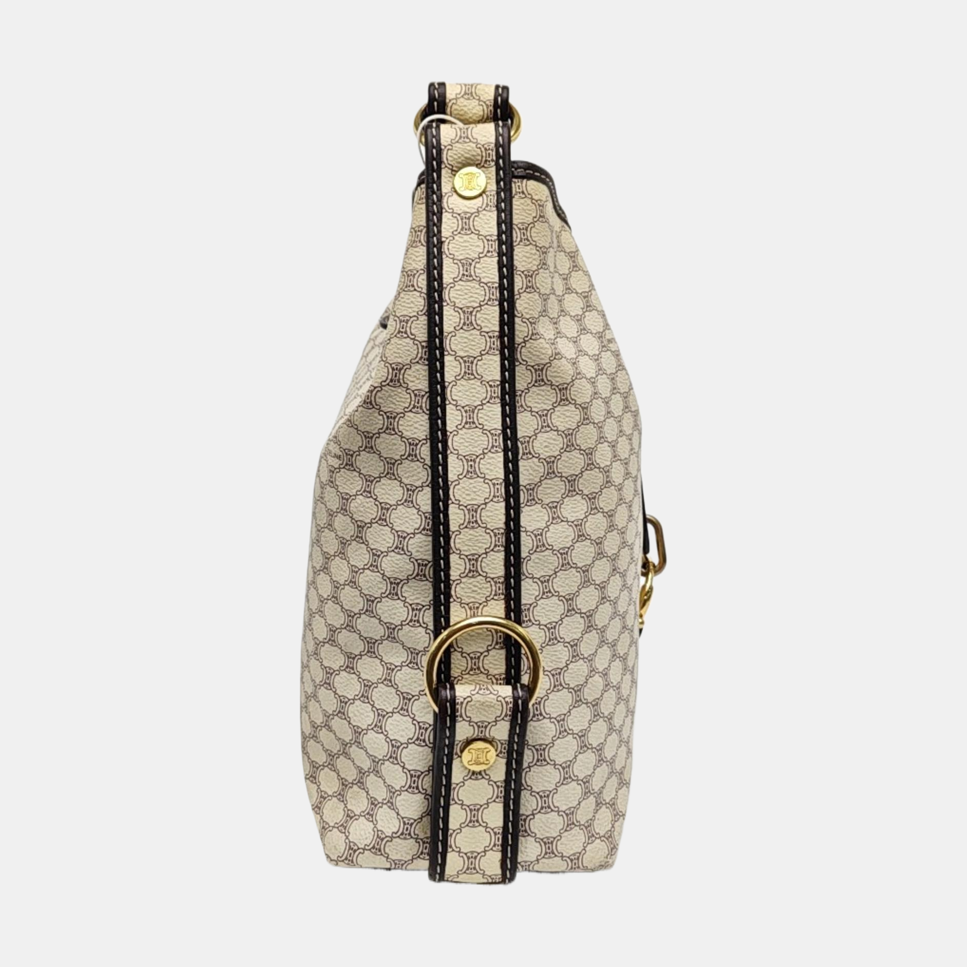 Coated Canvas Shoulder Bag White