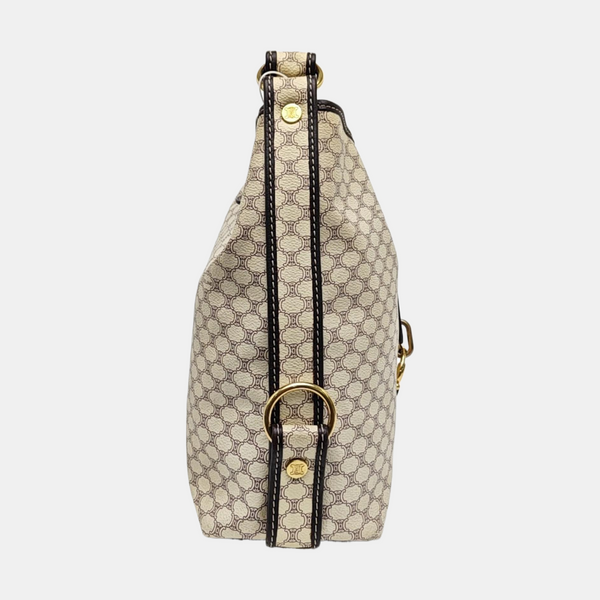 Coated Canvas Shoulder Bag White