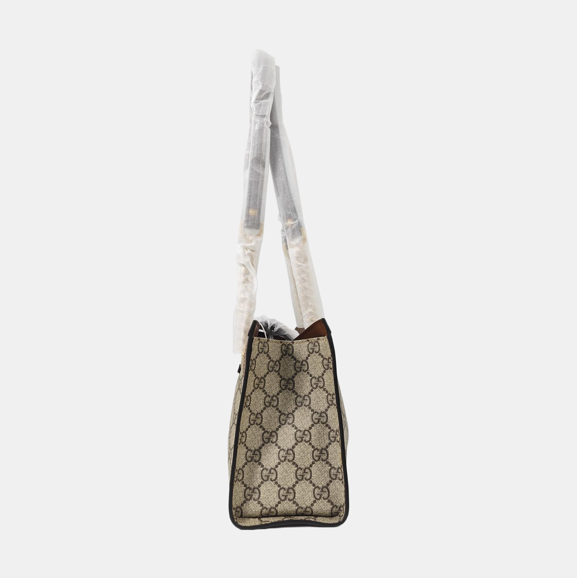 Padlock Small Monogram Coated Canvas Beige