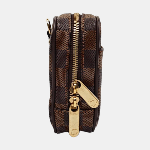 OKAPI Damier Ebene Coated Canvas Brown