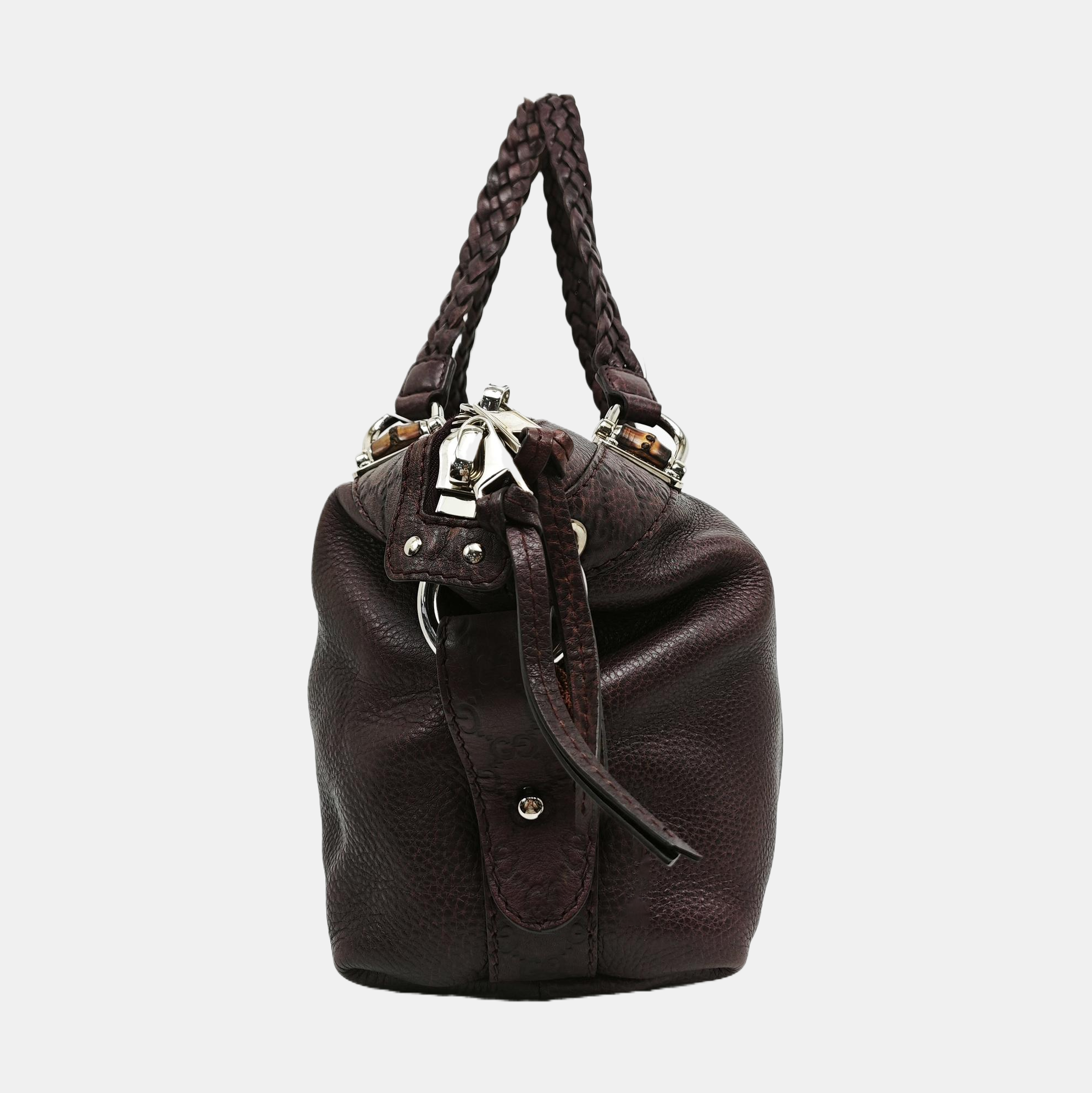 Authenticated pre-owned  Bamboo 1947 Calfskin Burgundy - Tote Bag at Looply