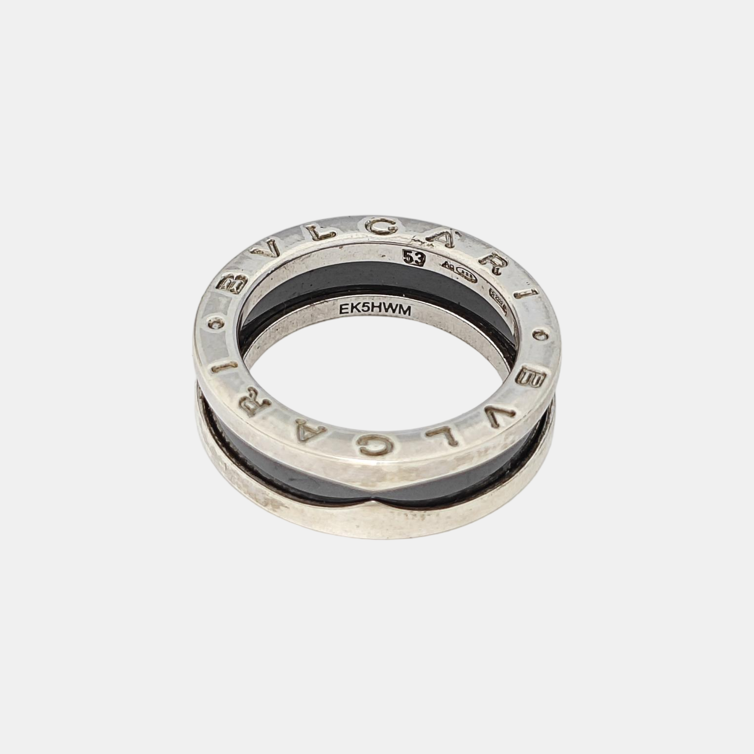 B.ZERO1 925 Sterling Silver Ring EU 53