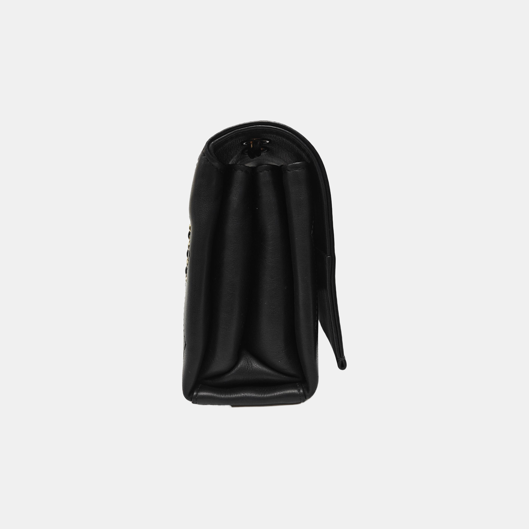 Quilted Calfskin Shoulder Bag Black