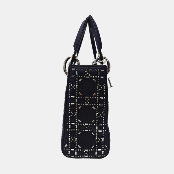 Lady Dior Mini Silk Satin Blue