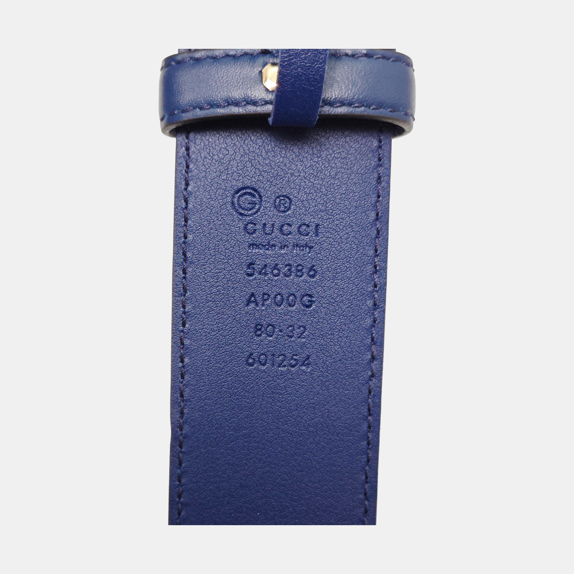 Leather Belt Blue