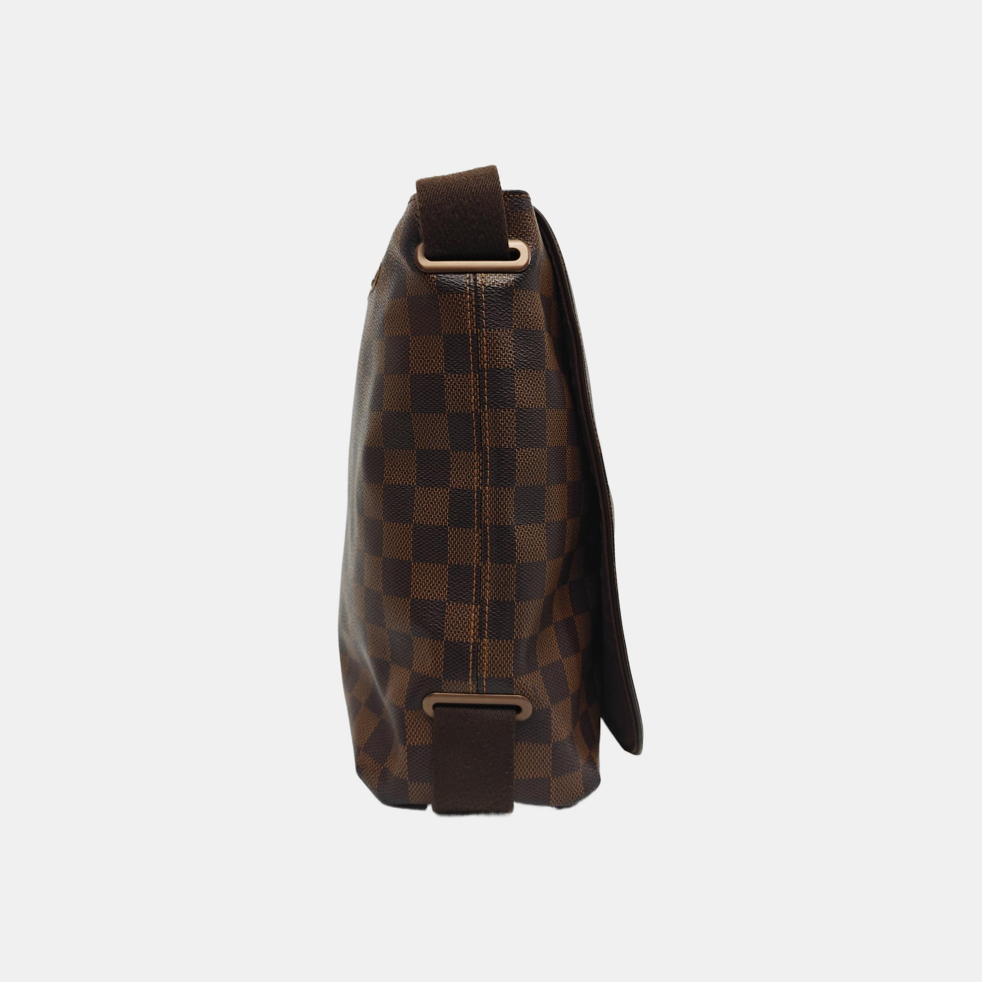 BROOKLYN MM Damier Ebene Coated Canvas Brown