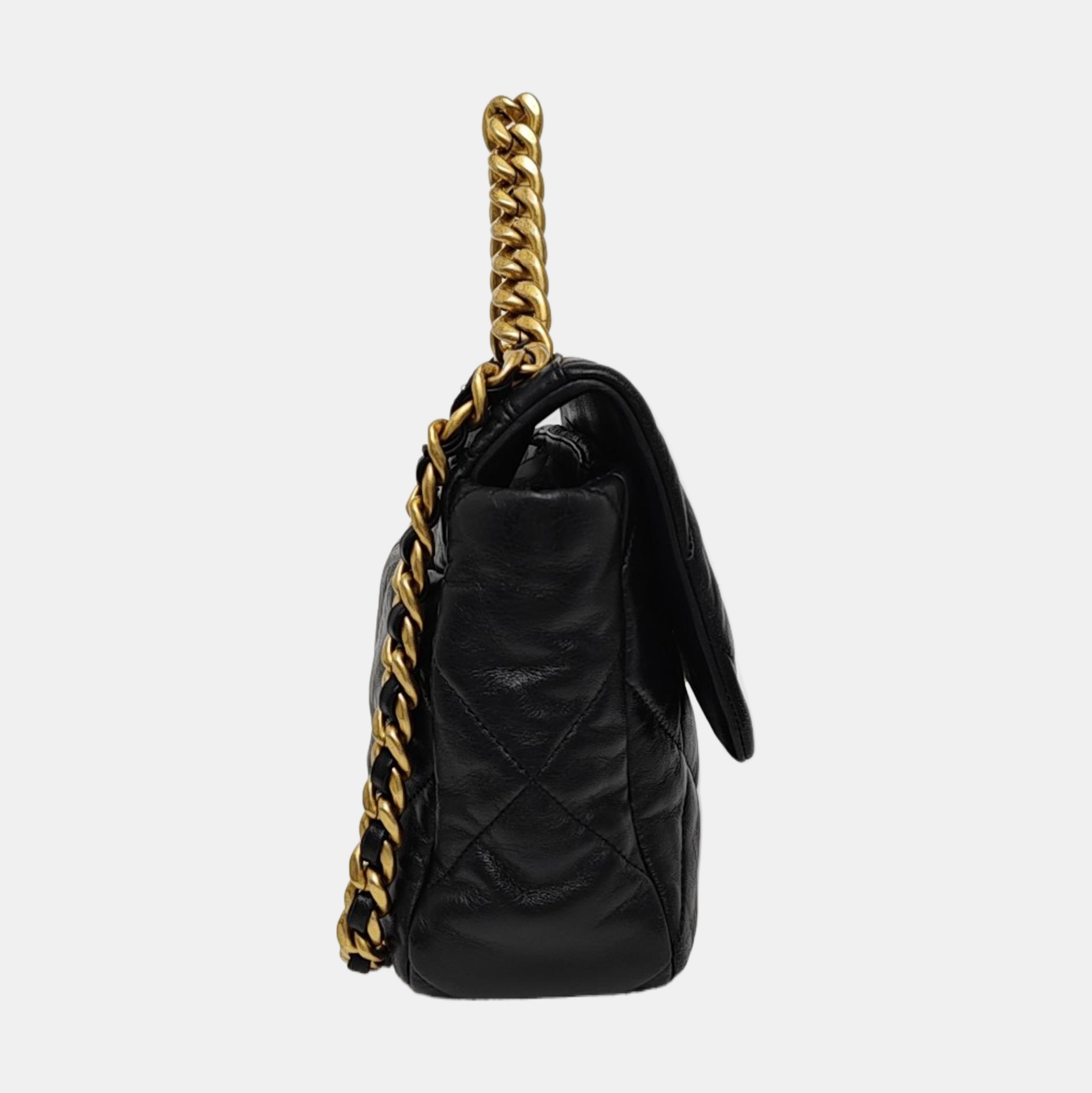 CHANEL 19 Medium Quilted Lambskin Black