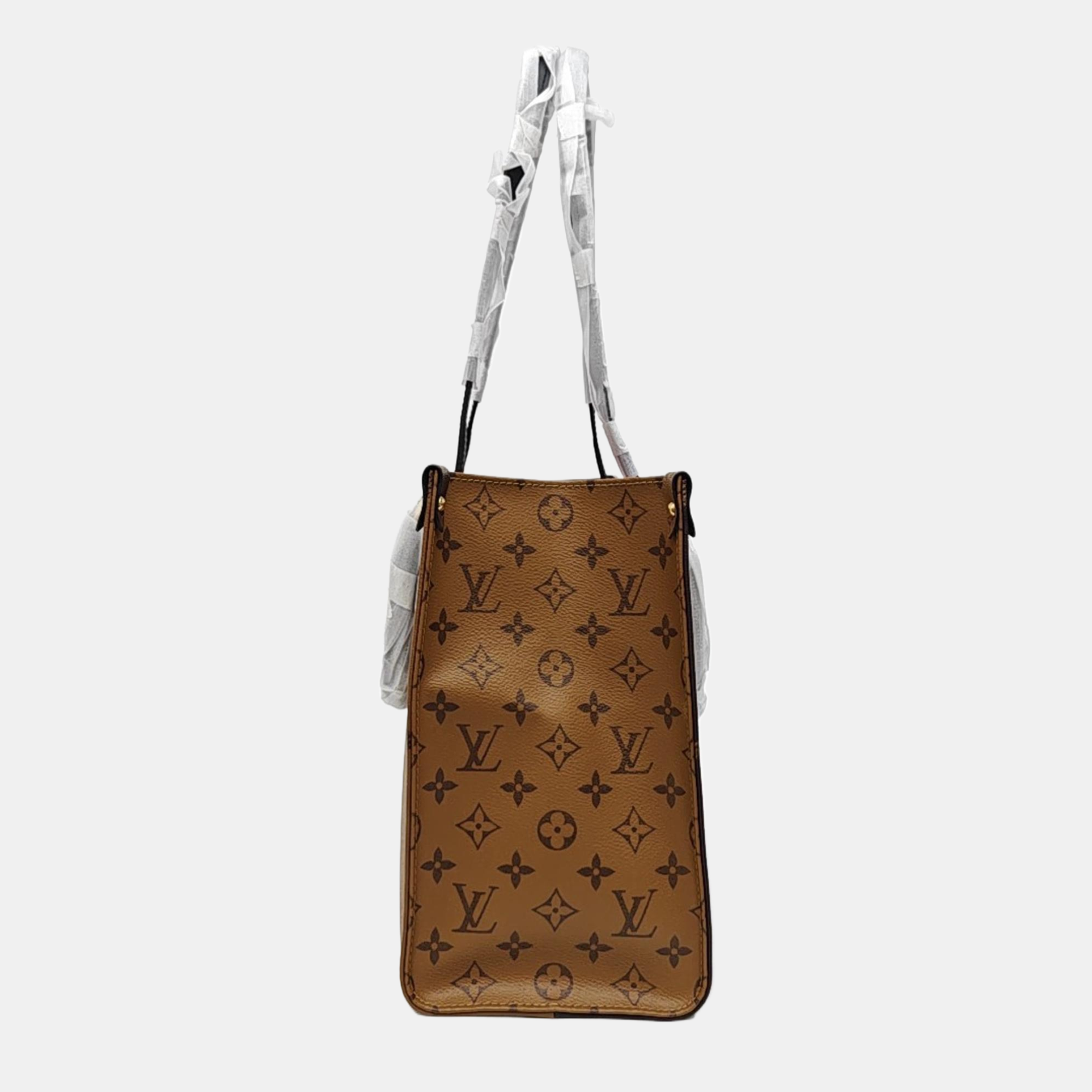 ONTHEGO MM Monogram Coated Canvas Brown