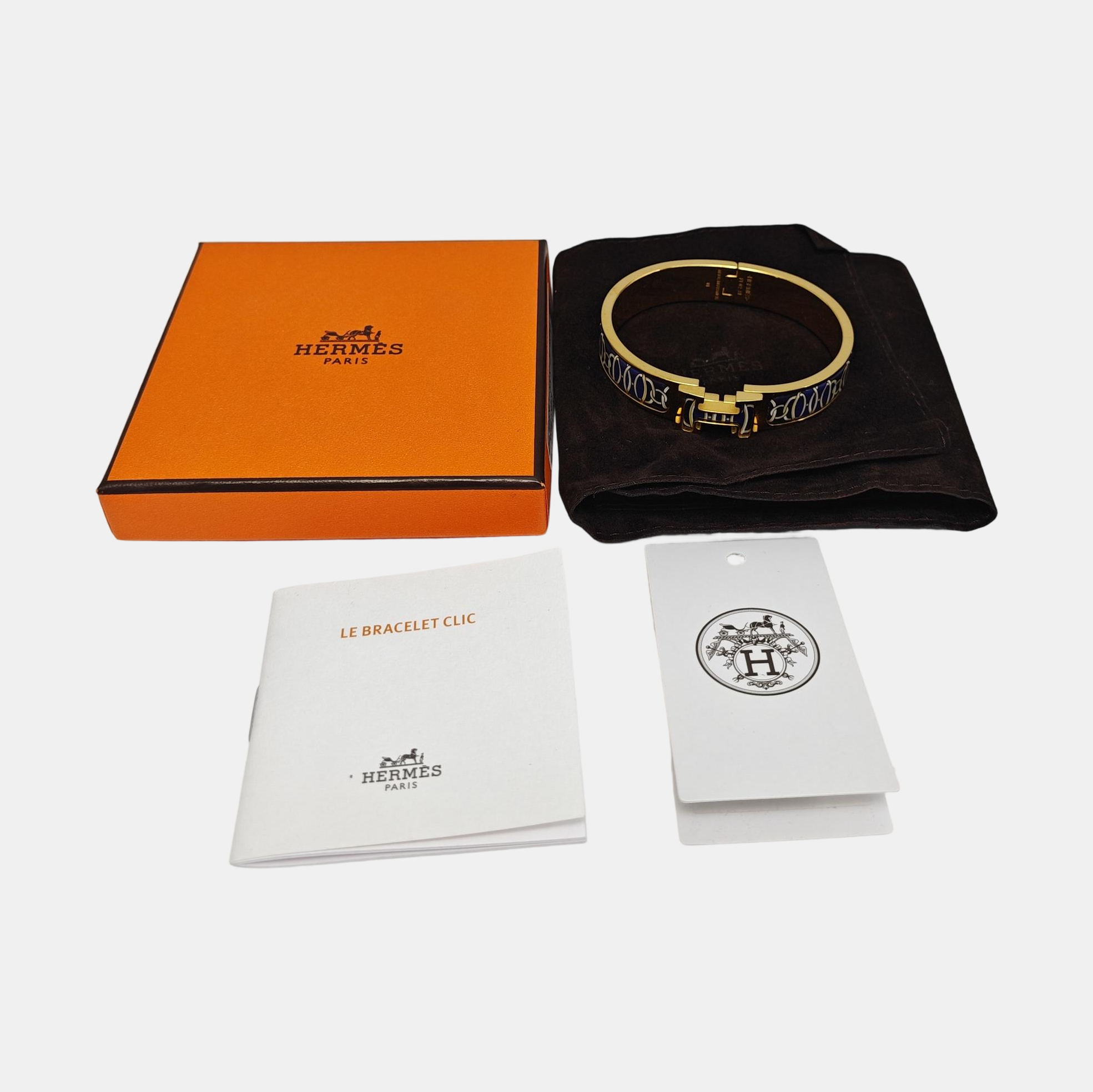 Clic H Metal Gold Bangle