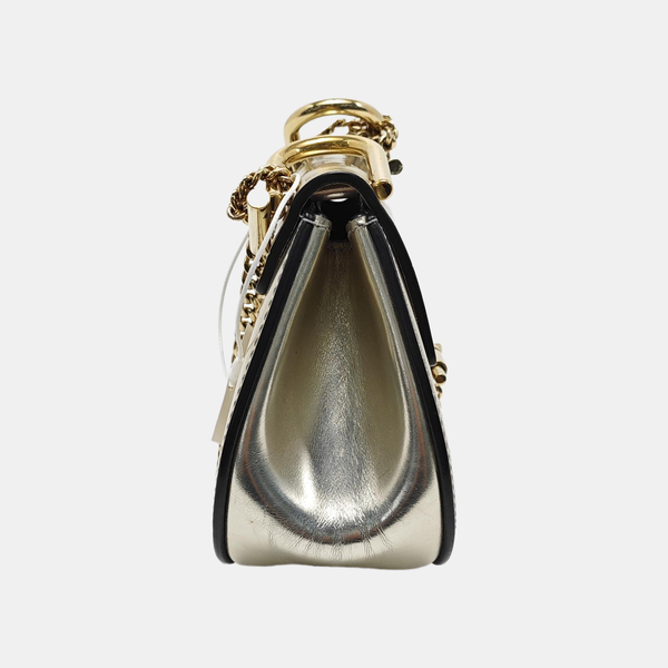 Drew Nano Calfskin Silver