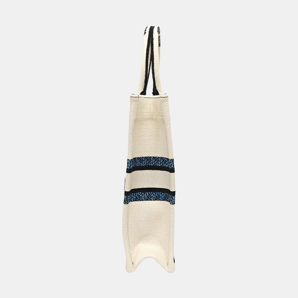 Book Tote Fabric Blue