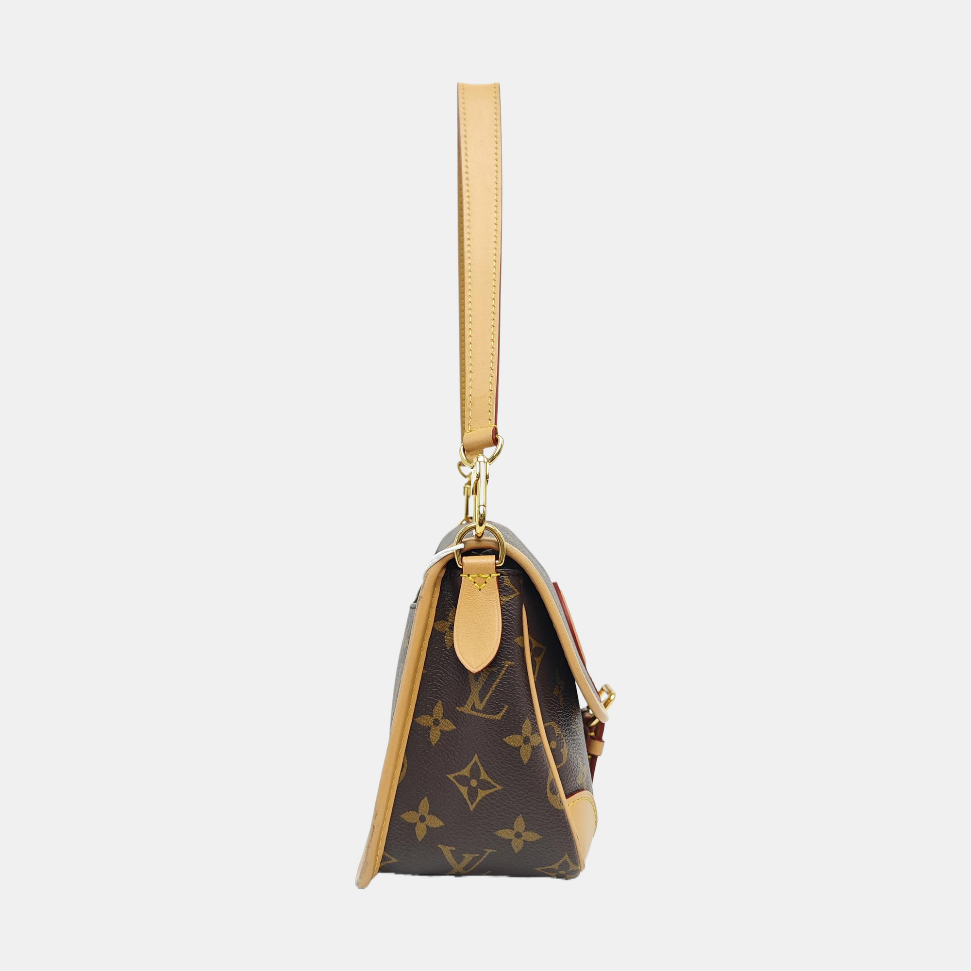 DIANE Monogram Coated Canvas Brown