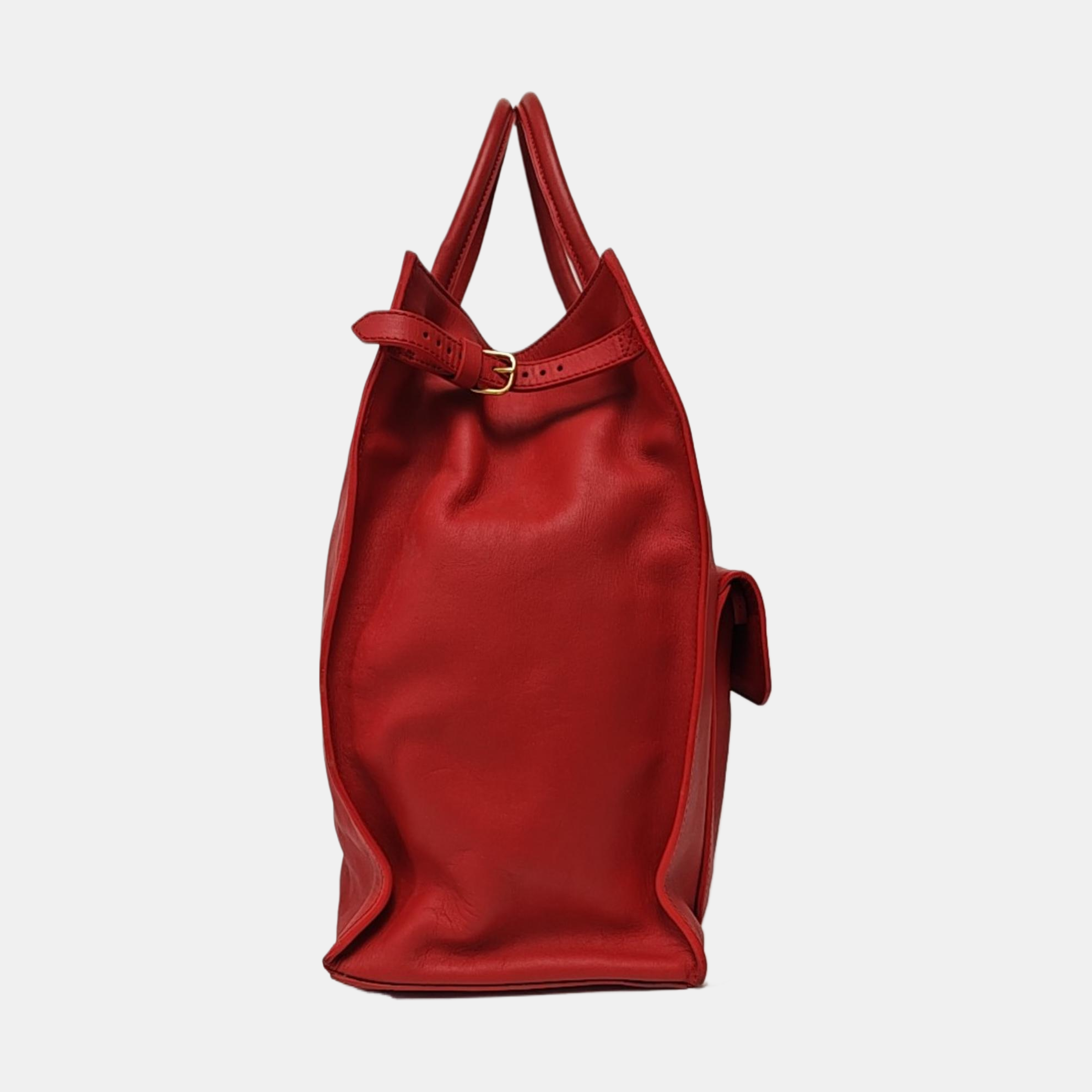 Padlock Work Calfskin Red