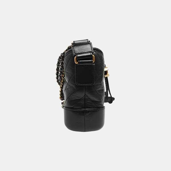 GABRIELLE Small Quilted Calfskin Black