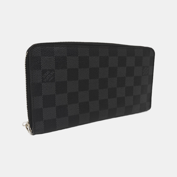 ZIPPY Damier Graphite Coated Canvas Gray Wallet