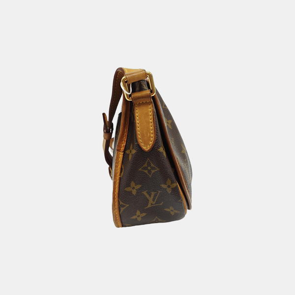 MENILMONTANT PM Monogram Coated Canvas Brown