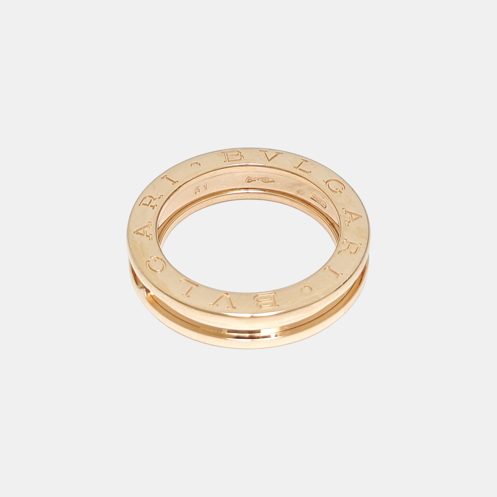 B.ZERO1 18k Rose Gold Ring EU 51