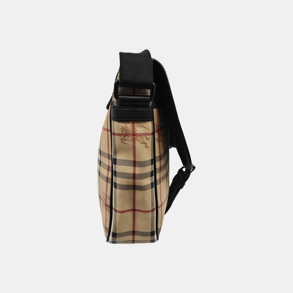 Coated Canvas Shoulder Bag Beige