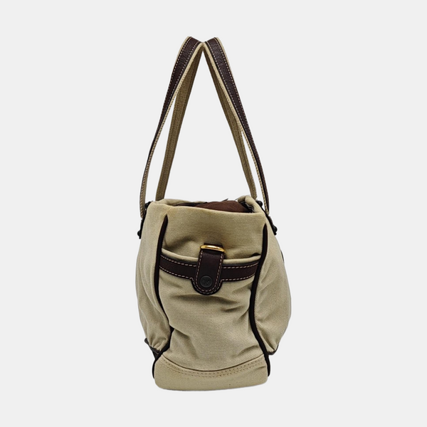Canvas Shoulder Bag Beige