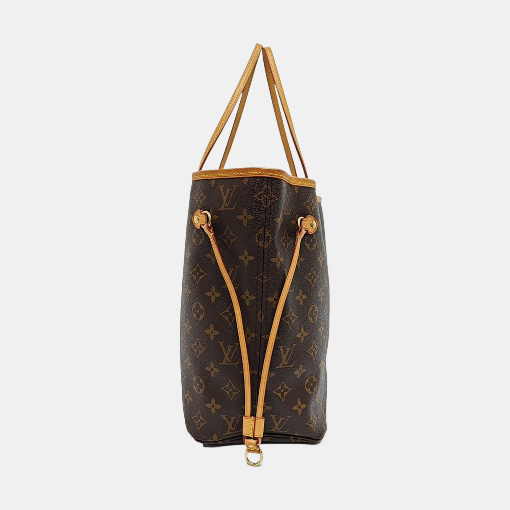NEVERFULL MM Monogram Coated Canvas Brown